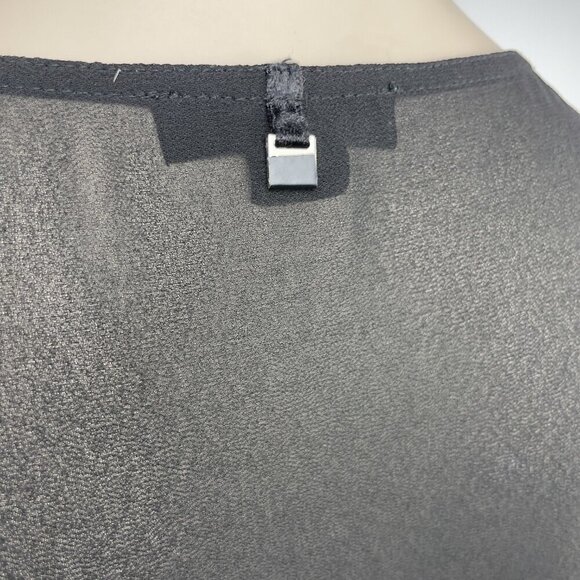 RUDSAK Sheer Suede Fringe Gothic Rock Transparent Black Tank Top Blouse Size‎ XS - Picture 13 of 13